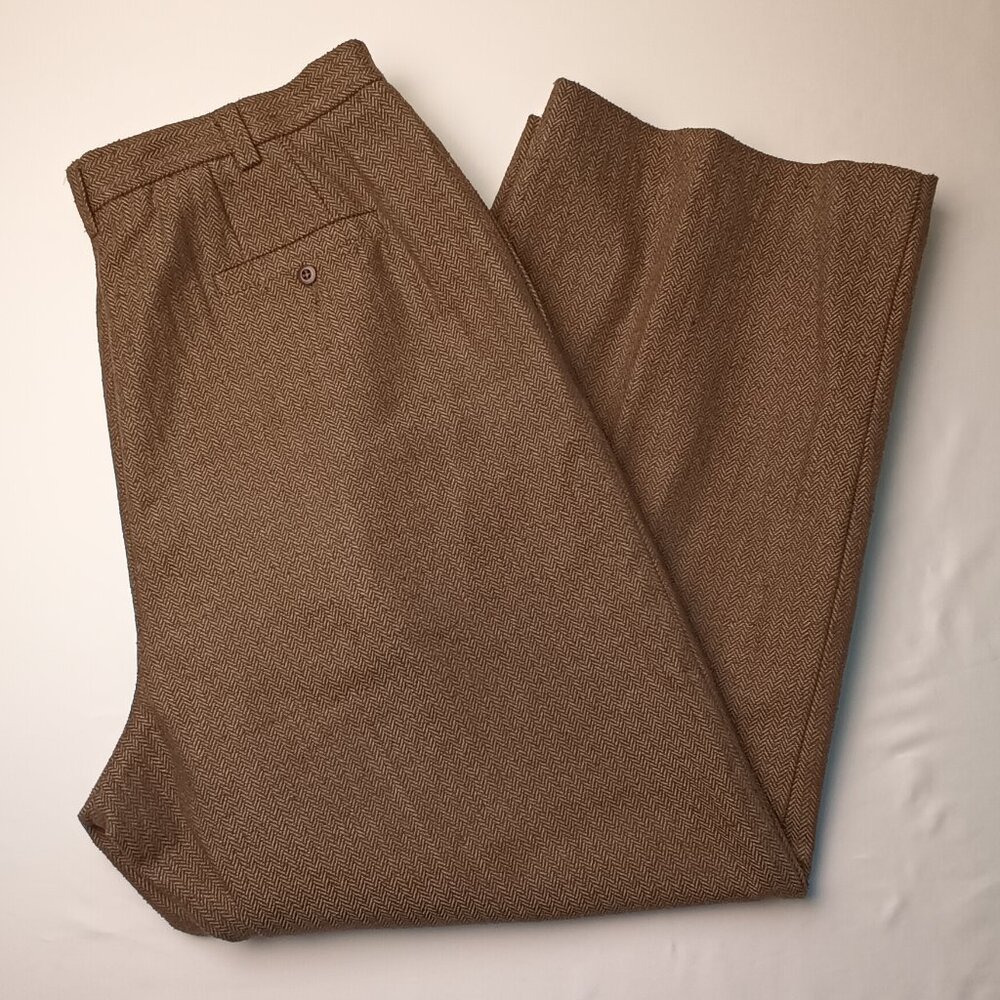 Liz Claiborne Tan Herringbone Trousers